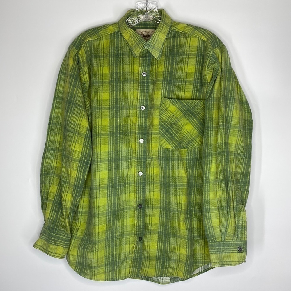 Vintage Saugatuck Green Cotton Button Up Shirt Size Small